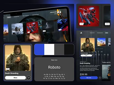 PlayStation Store – Game Page Redesign Concept branding dark theme design games illustration logo ui ux web website