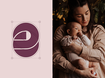 Abstract mark graphic design logo mark logotype love mother child