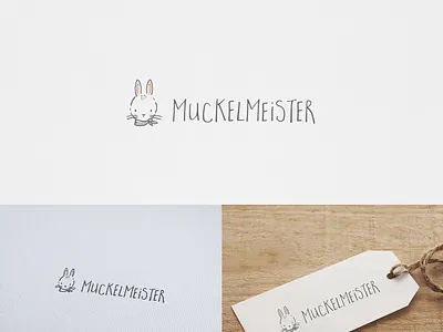 Logo for kids online store children hand drawn kid logo mascot rabbit