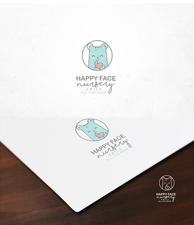 Logo for nursery baby child related cute hand hand drawn illustration logo