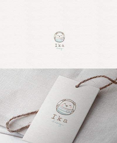 Logo for kids clothing brand baby hand drawn illustration kids logo