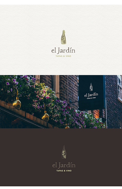 Logo for Wine & Tapas Bar hand drawn illustration logo rustic tapas wine