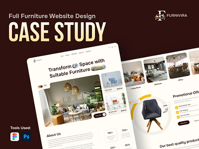 Furnivira - Furniture Website case study design dribbble short figma furniture website furnivira interactive design interior design landing page minimalist design modern web design responsive layout ui uiux user interface user research ux research uxui design web design inspiration