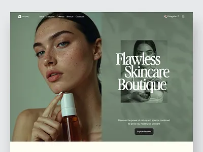 Cosmetic Product Web Design 🧴 beauty product website clean design ecommerce design ecommerce web ecommerce web design ecommerce website luxury ecommerce minimalist minimalist ecommerce product shopify store shopify web design shopify website skin care website skincare skincare product ui web web ui