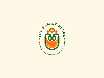 The Family Blend Minimal Logo Design. bar logo branding family logo fresh juice logo graphic design illustrator juice logo logo logo branding logo creation logo design vector design