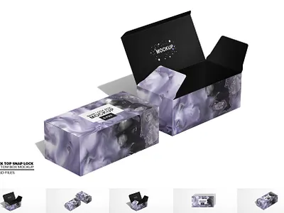 Tuck Top Snap Lock Bottom Box Mockup box mockup branding cosmetic box mockup mockup packaging packaging mockup retail box mockup snap lock