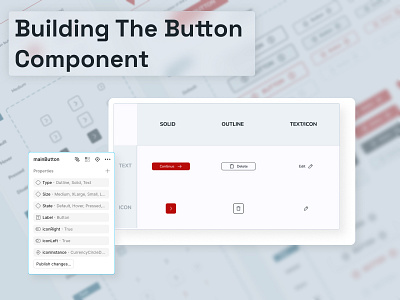 Building the Button Component — SaaS Design System button button design button ui button ux design design tokens figma variables graphic design saas ui ux web design