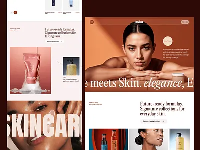 UI/UX Design for Skincare Website art beauty industry beautywebsite clean creative design ecommerce website homepage landing page minimaldesign modern skincare product skincare website ui ux web design website website design