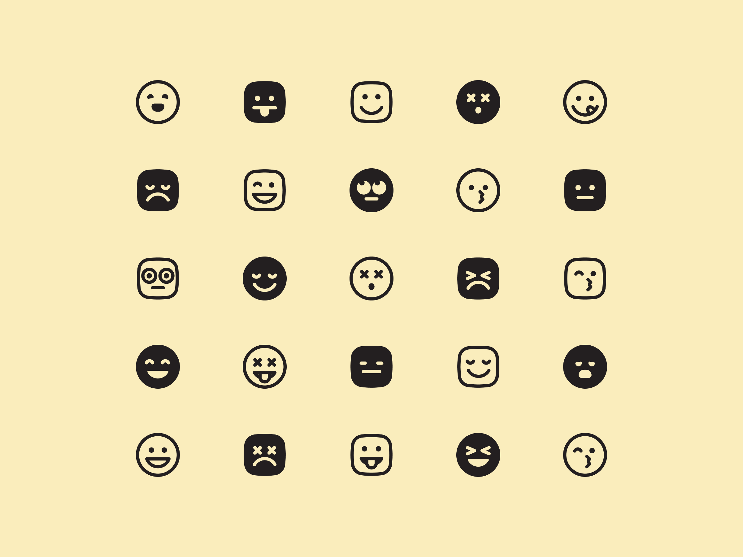 Faces | Monoform avatar emoji face icon icons sad smile