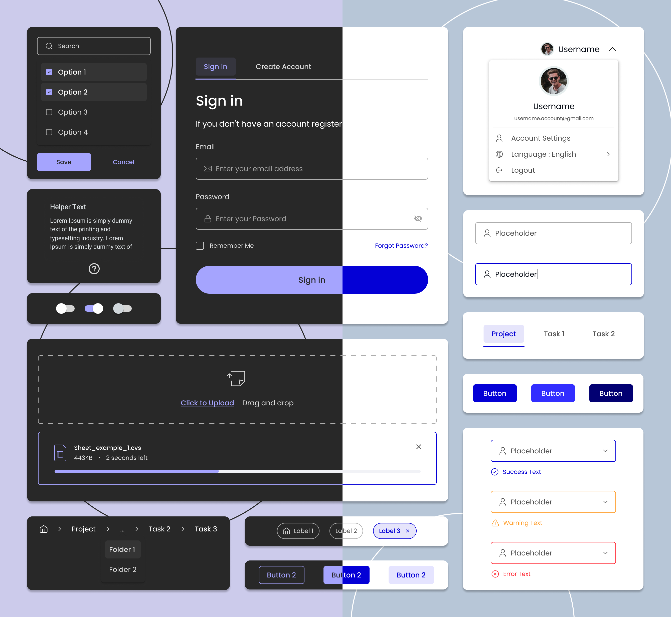 Dashboard Components 3d ads animation app branding creative data design ecomm figma graphic design illustration logo motion graphics ui