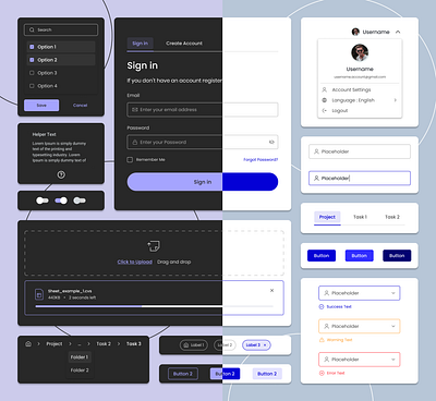 Dashboard Components 3d ads animation app branding creative data design ecomm figma graphic design illustration logo motion graphics ui