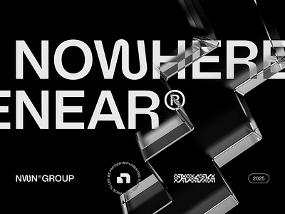 NowhereNear Wordmark / Brand Identity 3d bold branding graphic design helvetica logo logotype monogram music simple