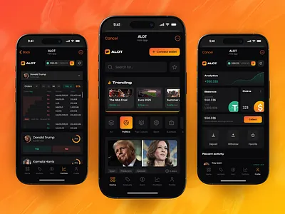 Mobile App Design for Prediction Market interface interface design mobile app mobile app design mobile app interface mobile app interface design prediction market ui ui design uiux uiux design user interface ux ux design uxui uxui design web3 web3 design