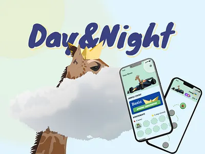 Language-learning Mobile App Design design giraffe graphic design illustration language learning app mobile app design ui uiux design vector webdesign