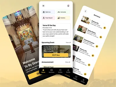 Church Mobile App ⛪✨ church app community mobile app mobile design product design ui ux