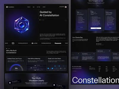 Constellation - AI SaaS Startup Platform Landing Page Website figma ui web design website
