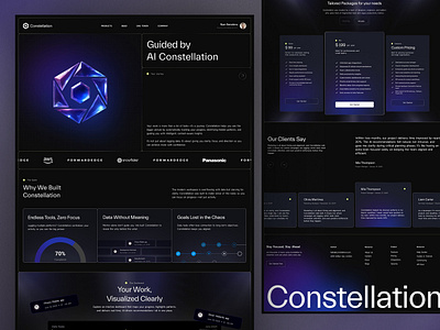 Constellation - AI SaaS Startup Platform Landing Page Website figma ui web design website