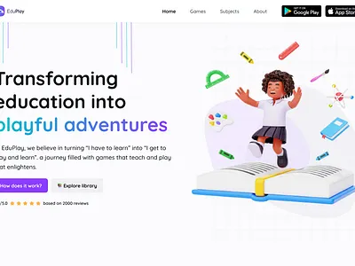 Kids learning Website branding design ui ux visual design