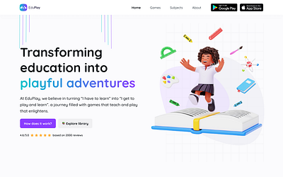 Kids learning Website branding design ui ux visual design