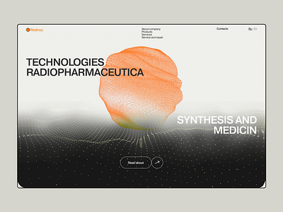 Rednuc corporative site animation drops graphic design lines list ui ux