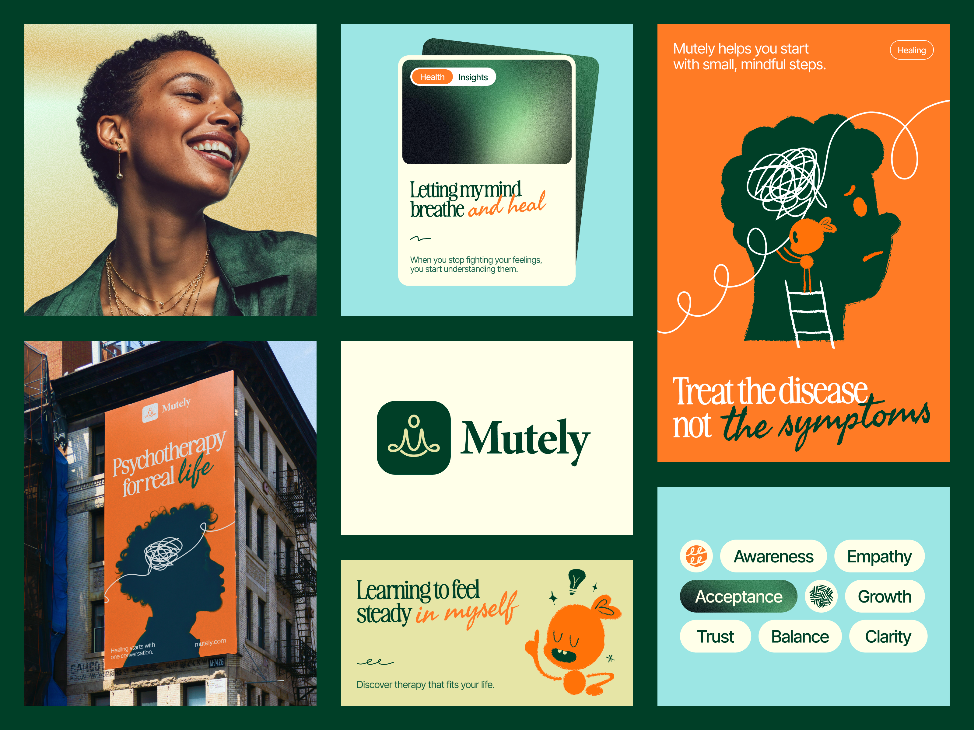 Example of Mutely B2C Wellness Branding