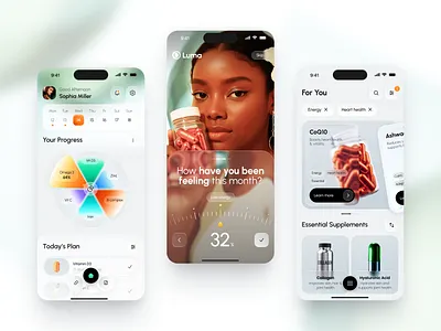 Mobile design for Supplement Tracking App app design application application design design interface ios app design mobile mobile app mobile app design product service startup ui ux