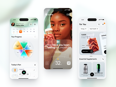 Mobile design for Supplement Tracking App app design application application design design interface ios app design mobile mobile app mobile app design product service startup ui ux
