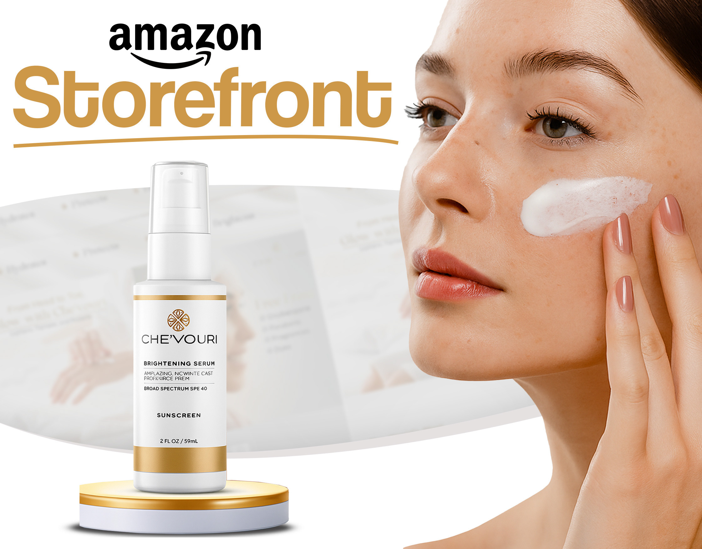 Amazon Storefront - Brightening Serum/Skincare amazon amazonstorefront branding design graphic design graphicdesign listingimages logo photoshop storedesign storefront