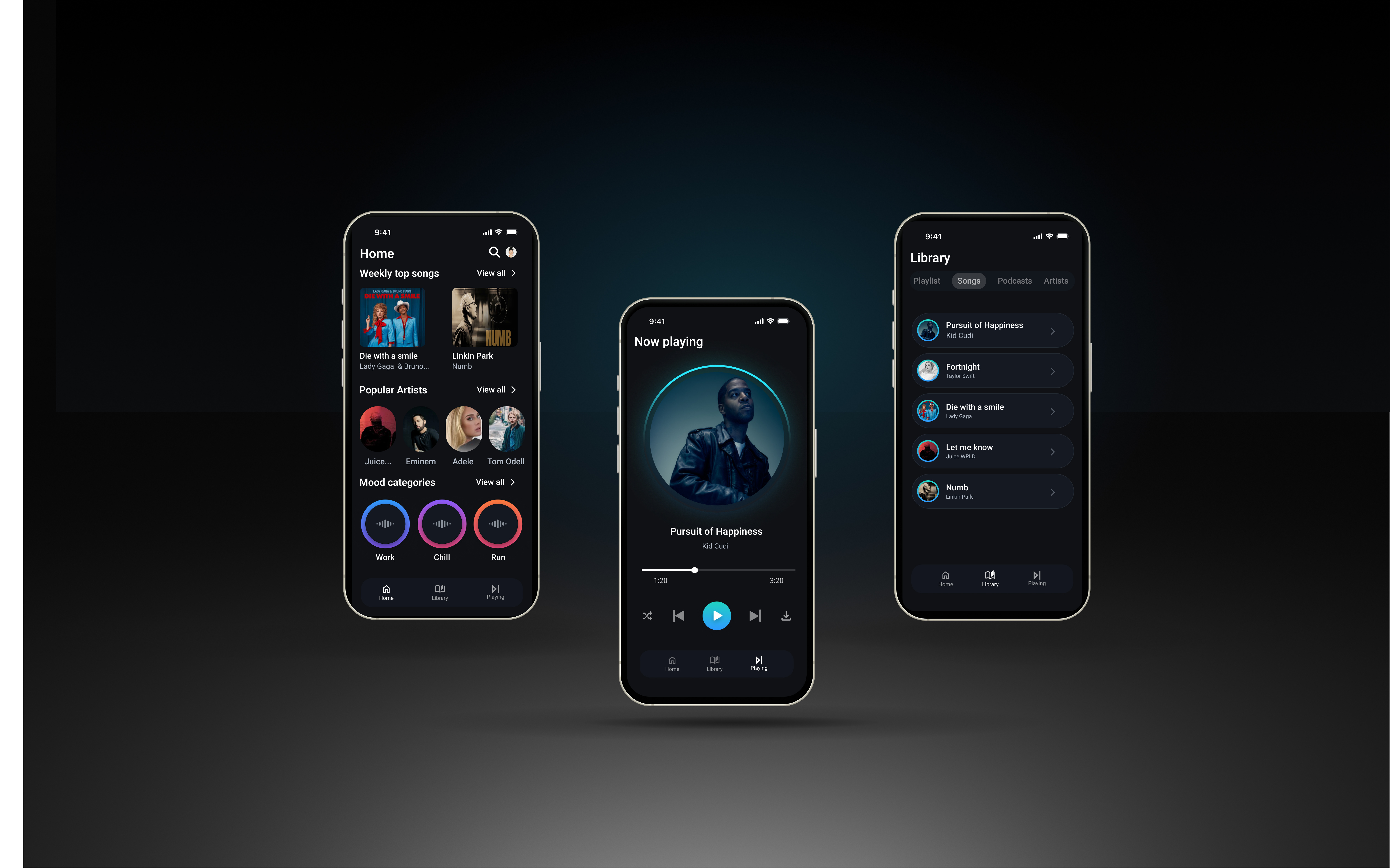 Music Player for Mobile dailyui 009 design music player ui