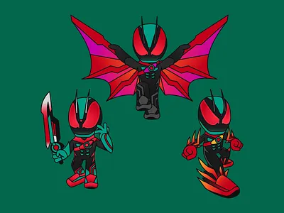 Kamen Rider Zeztz design green helmet hero illustration japan kamen rider mascot masked power ranger red retro sneaker sticker superhero vector zeztz