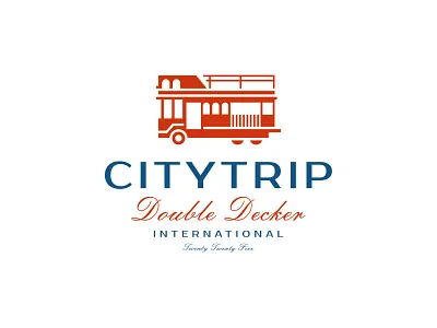 Double Decker Bus bus car city graphic design icon illustration logo mark tour trip vector