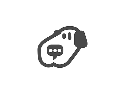 Chat Dog Logo animal brand branding chat dog for sale logo mark nagual design pet speak talk
