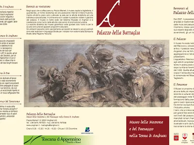 Depliant Anghiari Museo della Battaglia brochure design graphic design illustration typography