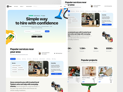 Local Service Finder UI bookingplatform careerwebsite hiringplatform homepage jobfinder jobportal jobsearch landing page localservices marketplacedesign recruitment saas saas website servicefinder servicemarketplace taskapp web design website website redesign