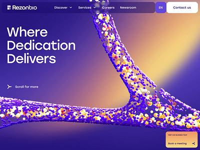 Rezonbio motion 3d 3d animations 3d motion design animation biologics blender geometry nodes graphic design motion design motion graphics pharmaceutics ui ui motion web motion