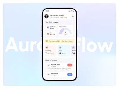 AuraFlow—Mental Health Wellness Mobile App mentalwelnessapp