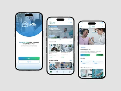 Lana Life Care ✦ Health Care Mobile App Design app branding design designer graphic design health medical mobile mobile app prototype ui user flows web websites
