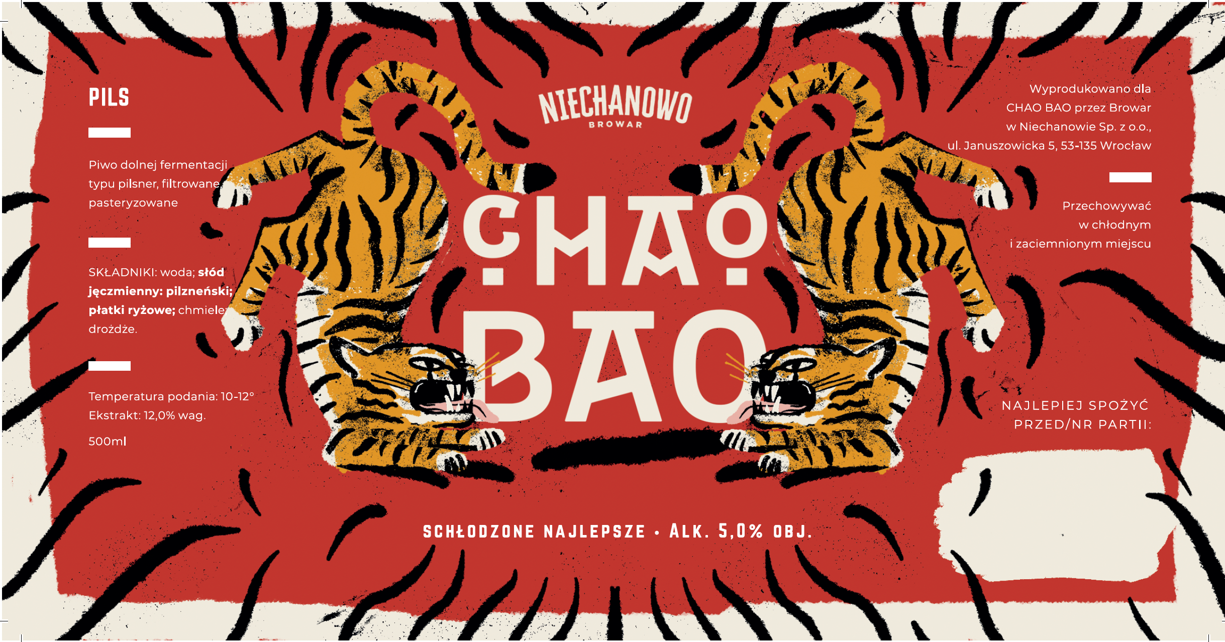 Chao Bao Beer Label Design and Illutsration beer beer design craftbeer foodie illustration label packaging urban wroclaw
