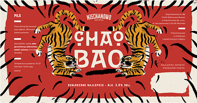 Chao Bao Beer Label Design and Illutsration beer beer design craftbeer foodie illustration label packaging urban wroclaw