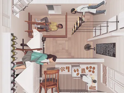 St John digital painting editorial illustration london restaurant st john surreal