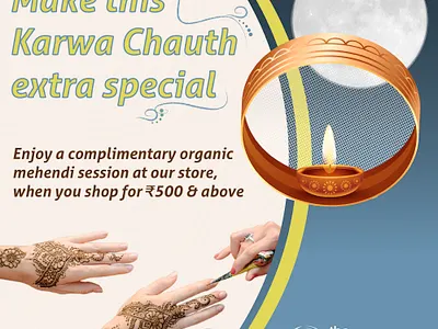 Karwa Chauth WhatsApp creative for The Organic World advertsiment graphic design promotion social media whatsapp