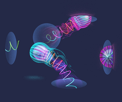 what comes around brush editorial illustration jellyfish