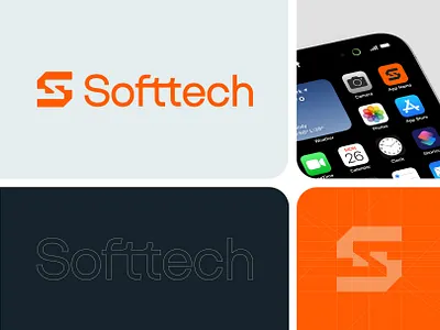 Softtech logo design abstract logo block logo brand identity branding icon identity logo logo design logo mark logodesign logotype minimalist modern logo s logio symbol tech logo technology logo