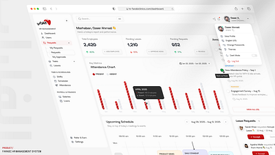 Al Farabi - SaaS HR Dashboard Design analytics b2b clean design crm dashboard design hr hr dashboard hris human resource minimal overview product design recruitment saas ui users ux