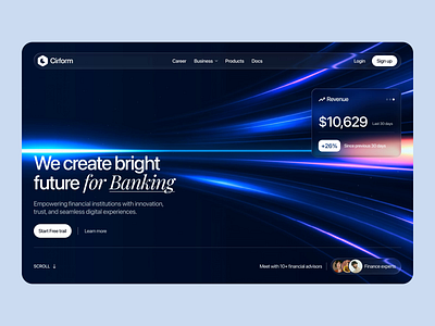 Cirform - AI Finance Website ai ai fintech ai website banking banking platform crypto landing page cryptocurrency finance fintech fintech design fintech website fintech website design framer investment platform landing page product design saas trading webflow website