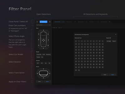 Filter Panel presentation design product design ui