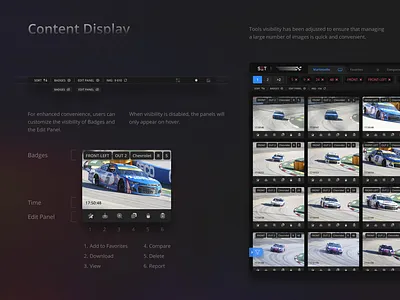 Race Image Gallery presentation design product design ui