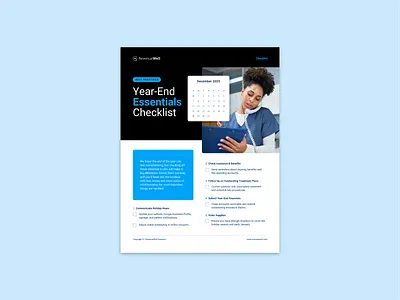 Year-End Essentials Checklist brand brand design branding checklist dental dental office manager dental software dental software marketing dentist design graphic design layout design marketing office manager typography year end