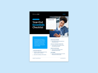 Year-End Essentials Checklist brand brand design branding checklist dental dental office manager dental software dental software marketing dentist design graphic design layout design marketing office manager typography year end