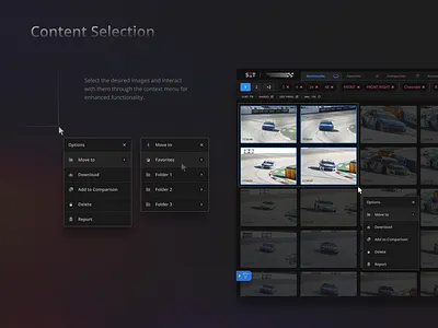 Content Selection presentation design product design ui